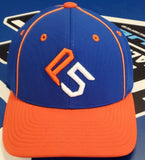 P5 Baseball Hat - Pacific Headwear Custom Blue/Orange