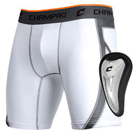 Wind-Up Compression Sliding Short White with Cup