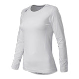 NEW BALANCE  Women's Long Sleeve Compression Top WHITE
