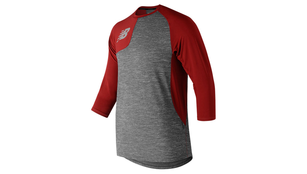 NEW BALANCE ASYM 2.0 RIGHT 3/4 SLEEVE RED