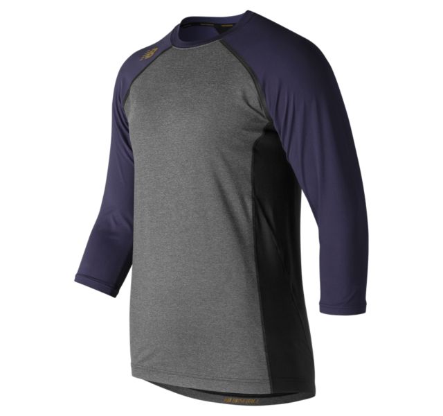NEW BALANCE Men's 4040 Compression Top 3/4 SLEEVE TMMT650 Navy